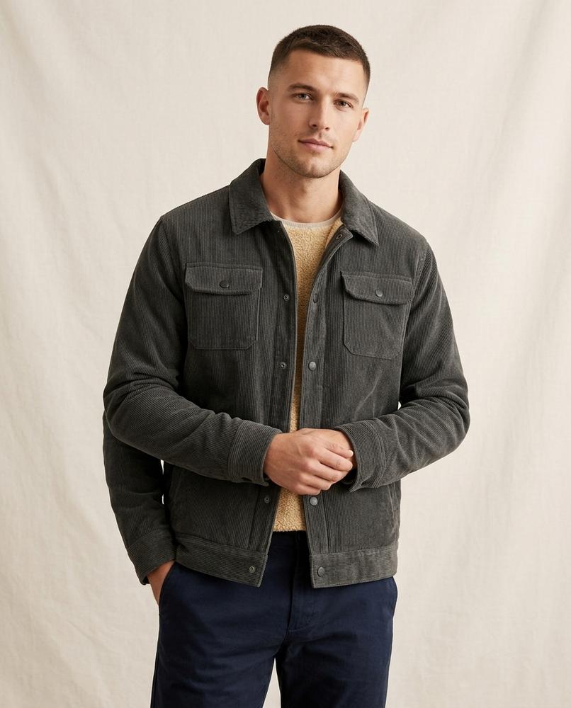 Lands Fashion - Lelom | Sherpa-Lined Corduroy Jacket Men