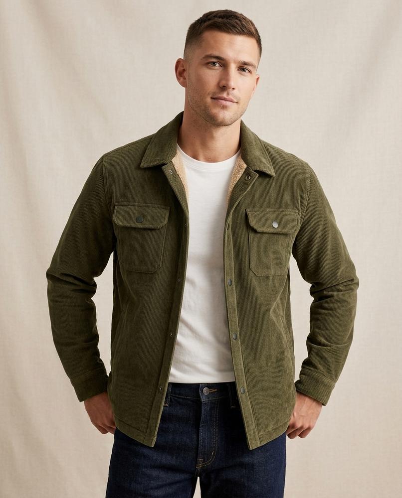 Lands Fashion - Lelom | Sherpa-Lined Corduroy Jacket Men