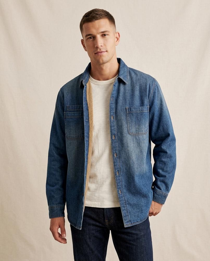 Lands Fashion - Maram | Sherpa-Lined Denim Jacket Men