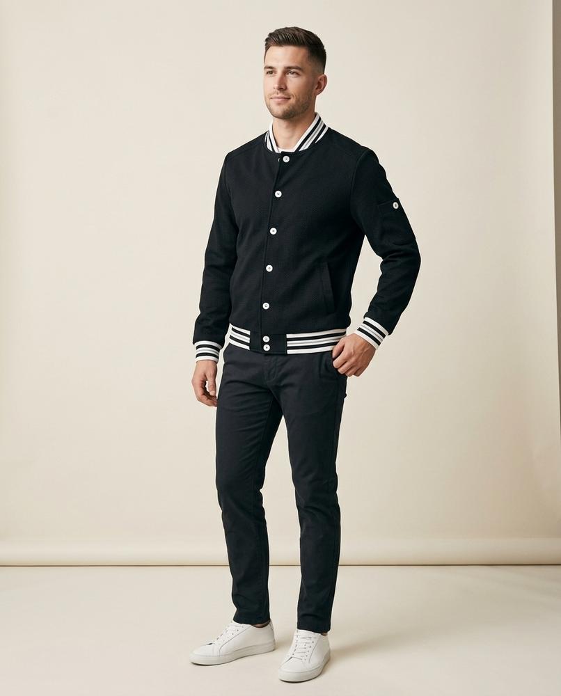 Lands Fashion - Selev | Textured Button-Front Jacket Men