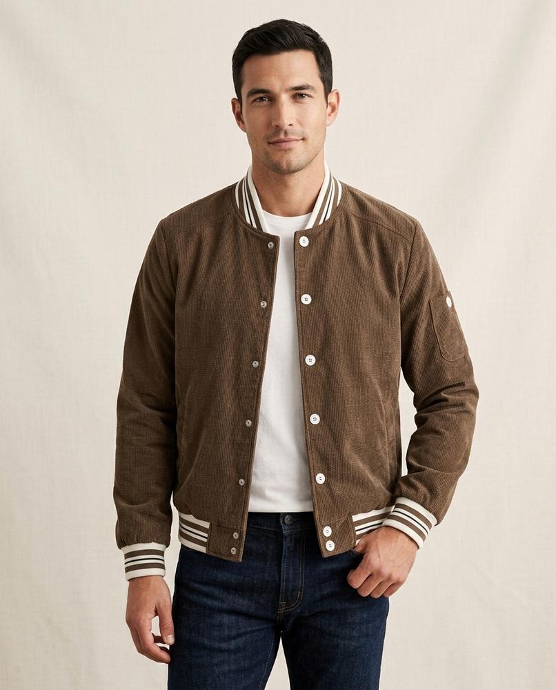 Lands Fashion - Selev | Textured Button-Front Jacket Men