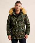 Lands Fashion - Elsin | Camouflage Fur-Trimmed Jacket Men