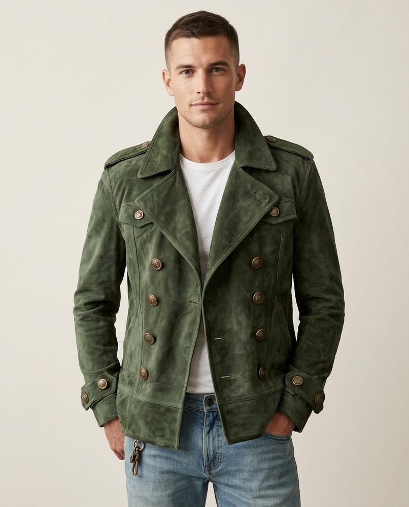 Lands Fashion - Cosan | Suede Double-Breasted Jacket Men