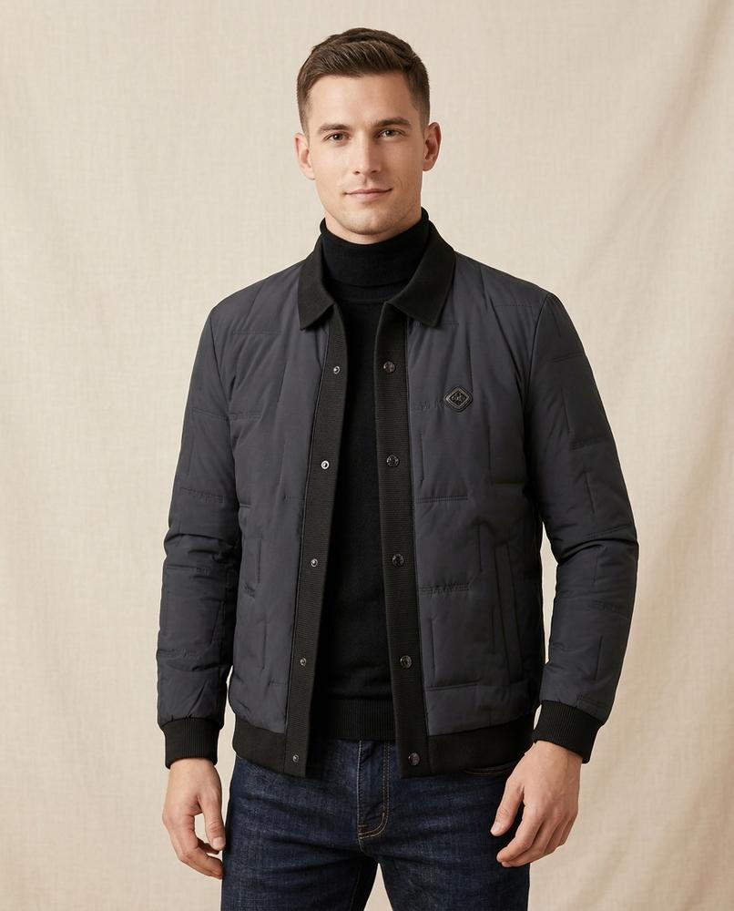 Lands Fashion - Alsan | Padded Button-Front Jacket Men