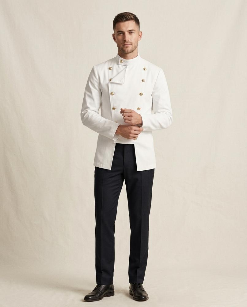 Lands Fashion - Comon | Double-Breasted High-Collar Jacket Men