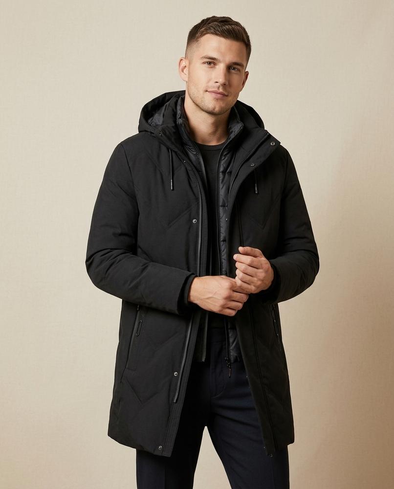 Lands Fashion - Tamon | Quilted Hooded Coat Men