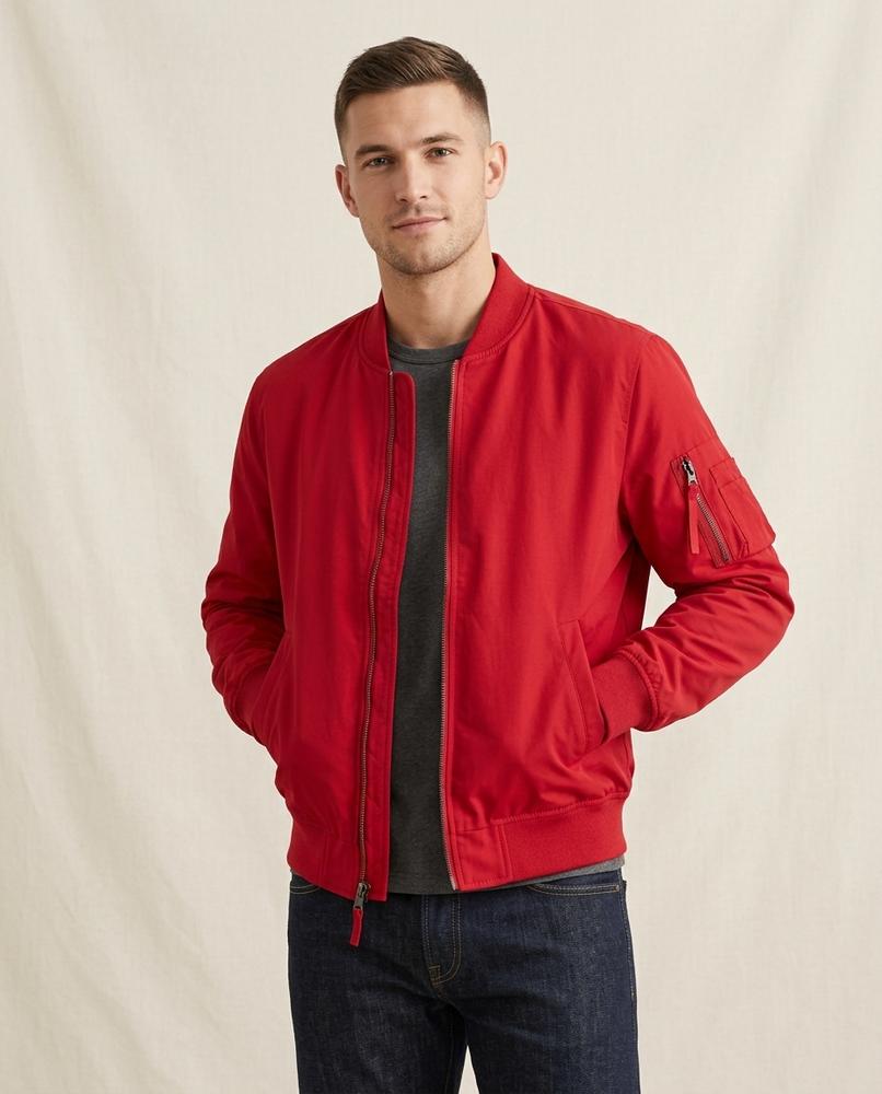 Lands Fashion - Lyvel | Zip-Up Ribbed-Hem Jacket Men