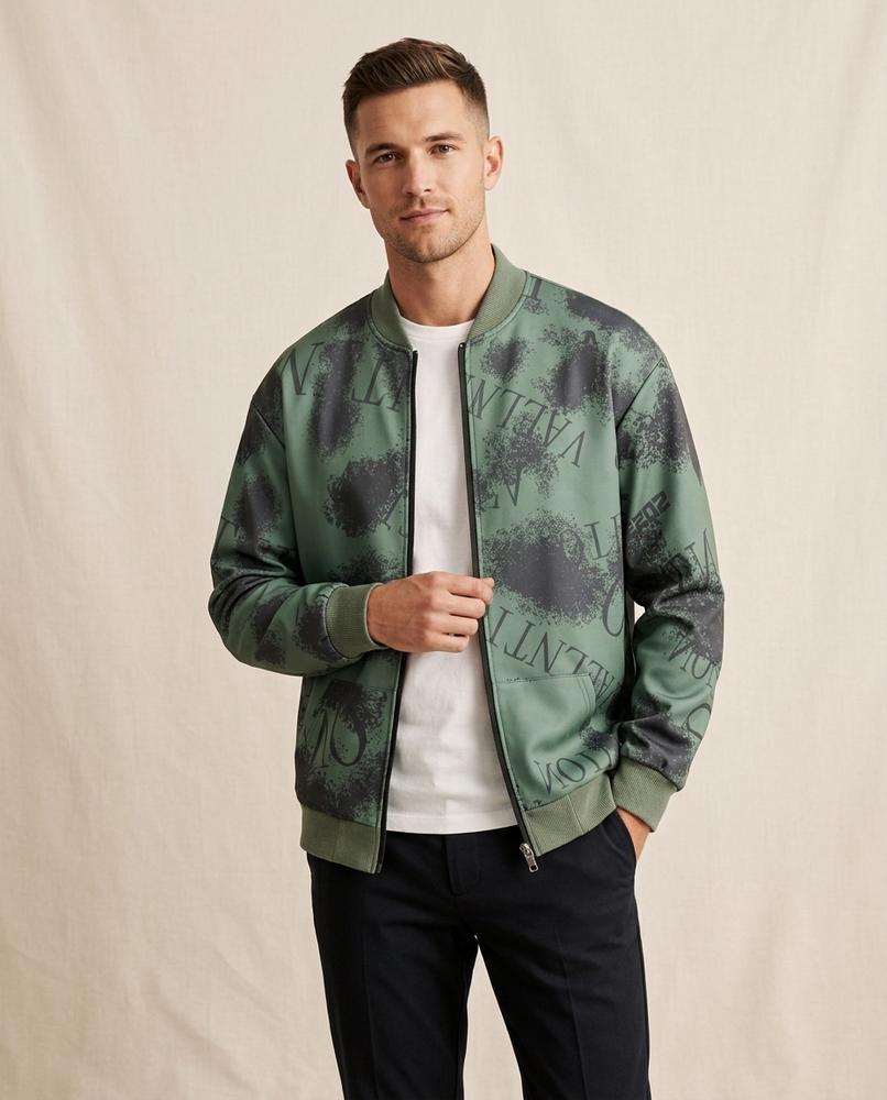 Lands Fashion - Niron | Printed Zip-Up Jacket Men