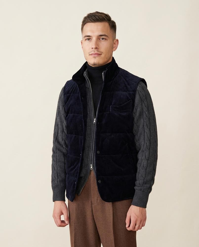 Lands Fashion - Vasan | Quilted Corduroy Vest Men
