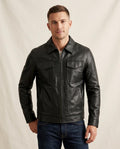Lands Fashion - Zamel | Leather Collared Leather Jacket Men