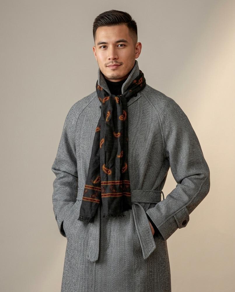 Lands Fashion - Manav | Textured Belted Coat Men