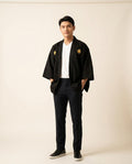Lands Fashion - Neron | Embroidered Half-Sleeve Jacket Men