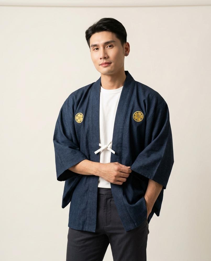 Lands Fashion - Neron | Embroidered Half-Sleeve Jacket Men