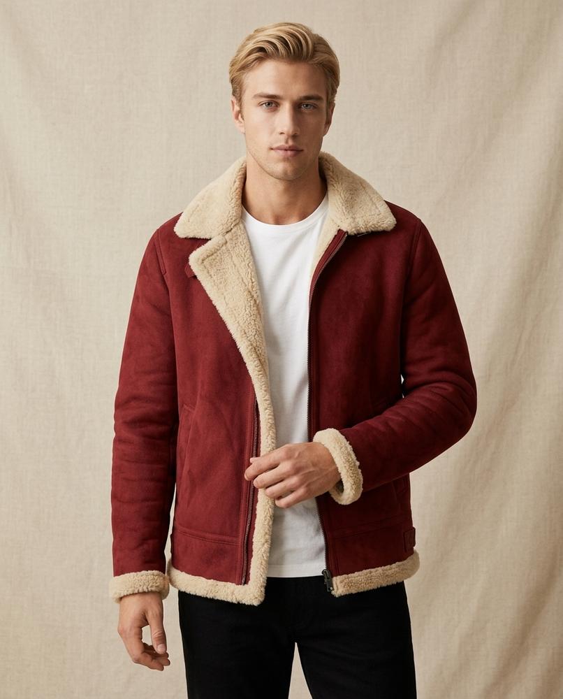 Lands Fashion - Casin | Sherpa-Lined Asymmetrical Jacket Men