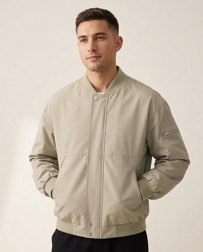 Lands Fashion - Misol | Snap-Button Rib-Knit Jacket Men