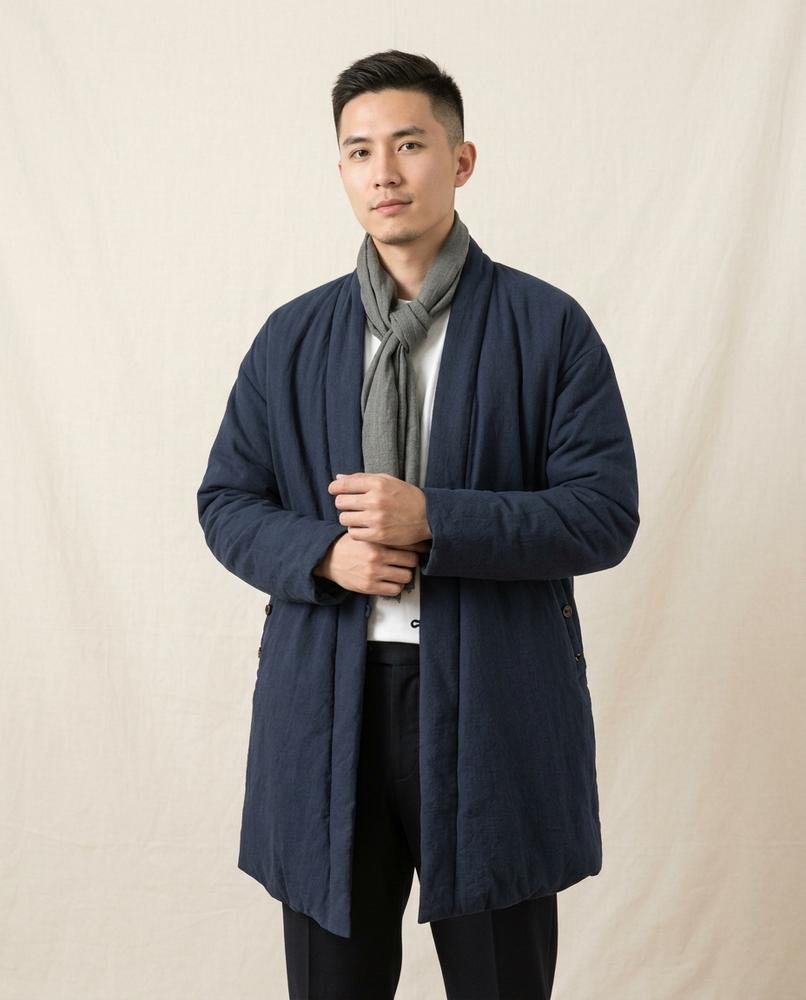 Lands Fashion - Mimel | Padded Shawl Collar Coat Men