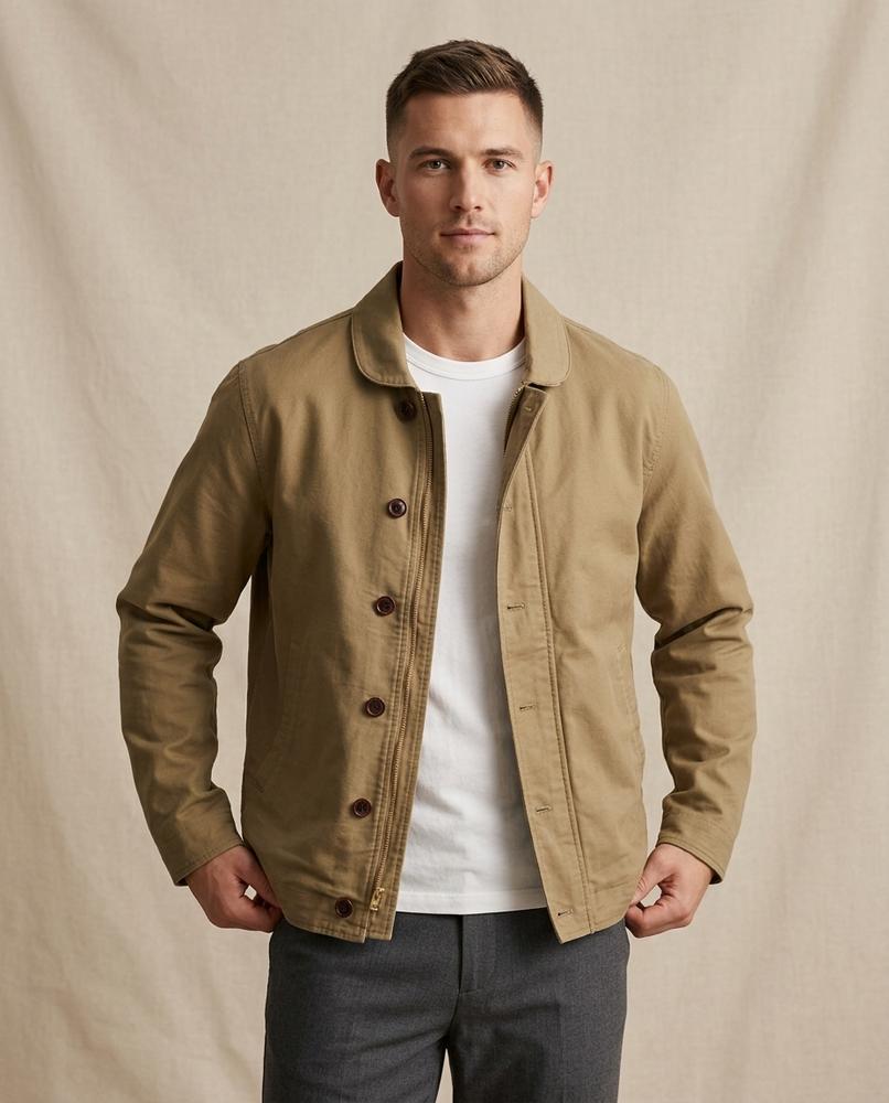 Lands Fashion - Lazan | Button-Front Collared Jacket Men