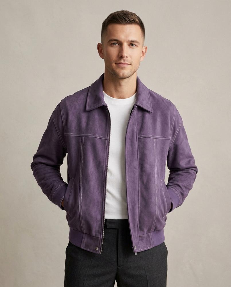 Lands Fashion - Lylom | Suede-Effect Zip-Front Jacket Men