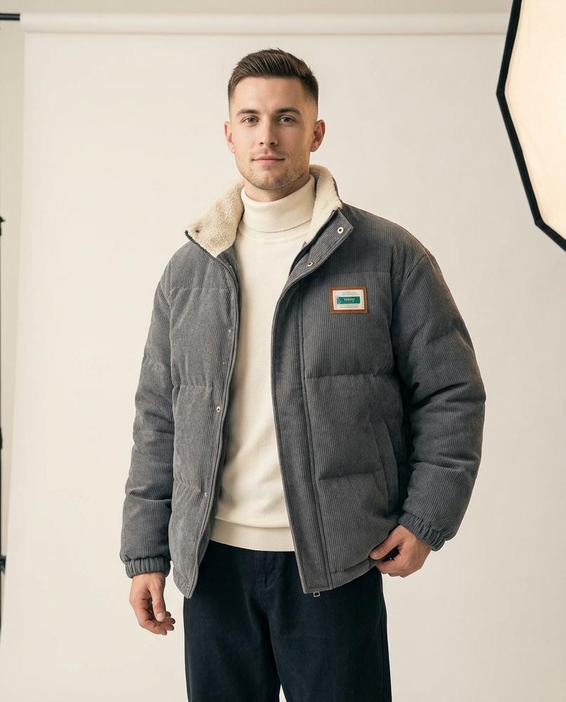 Lands Fashion - Miron | Corduroy Shearling-Lined Jacket Men
