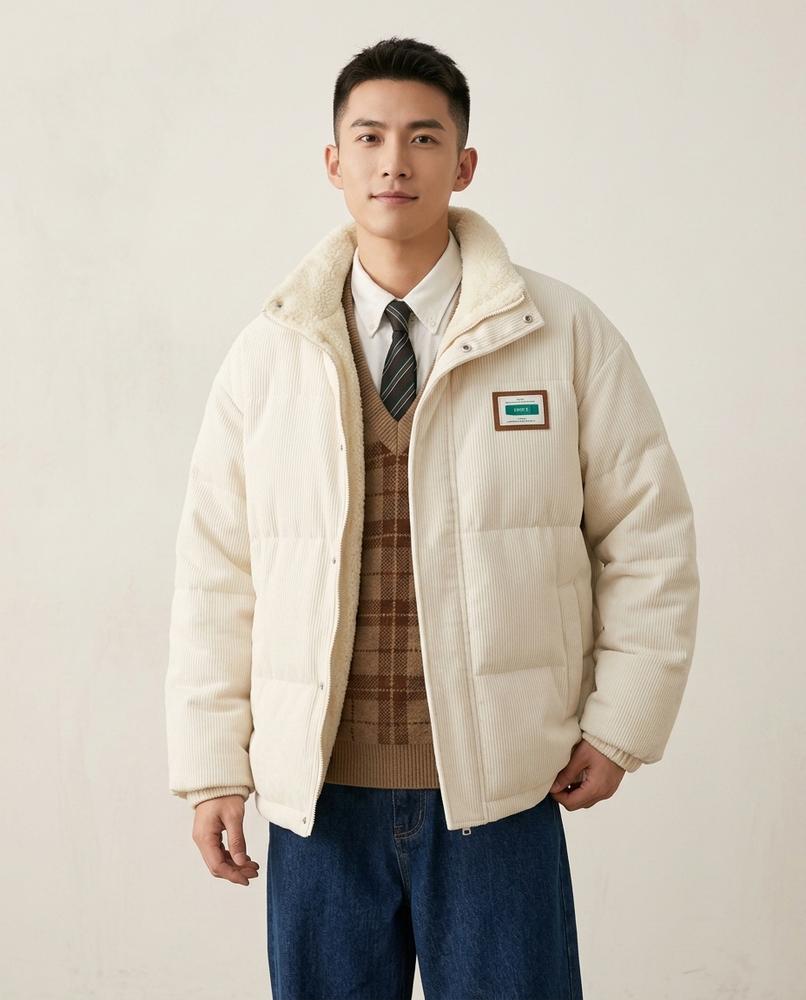 Lands Fashion - Miron | Corduroy Shearling-Lined Jacket Men