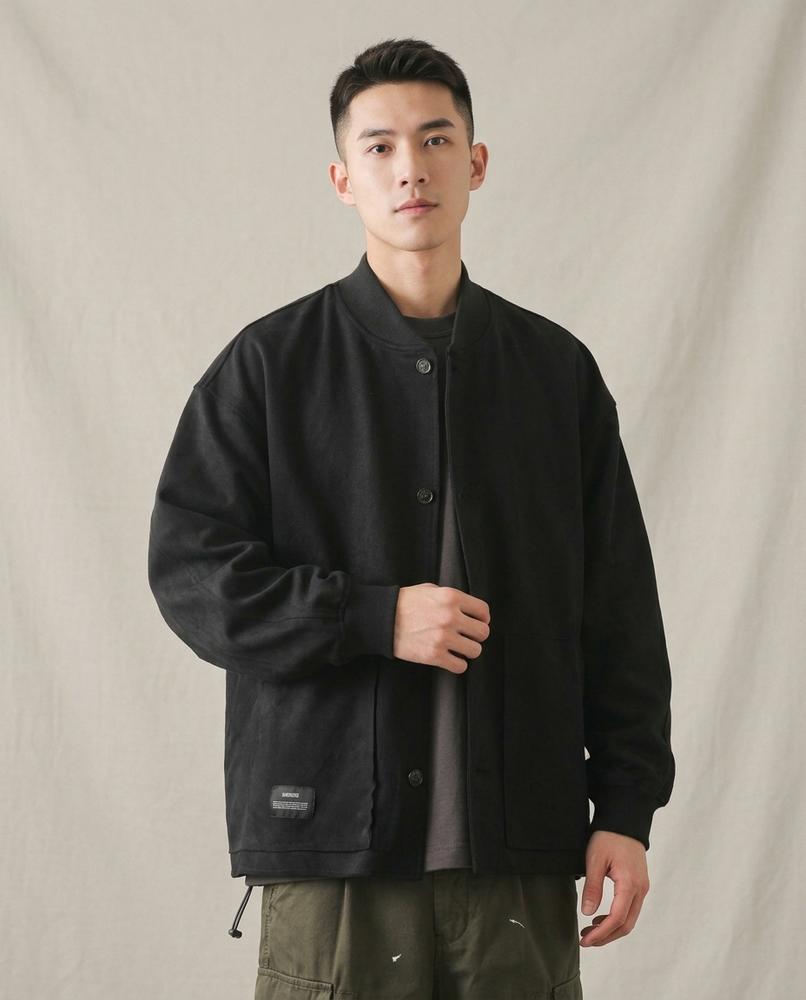 Lands Fashion - Elran | Collarless Button-Up Jacket Men