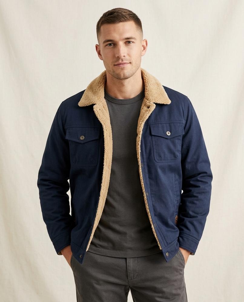 Lands Fashion - Kakar | Lined Snap-Button Jacket Men