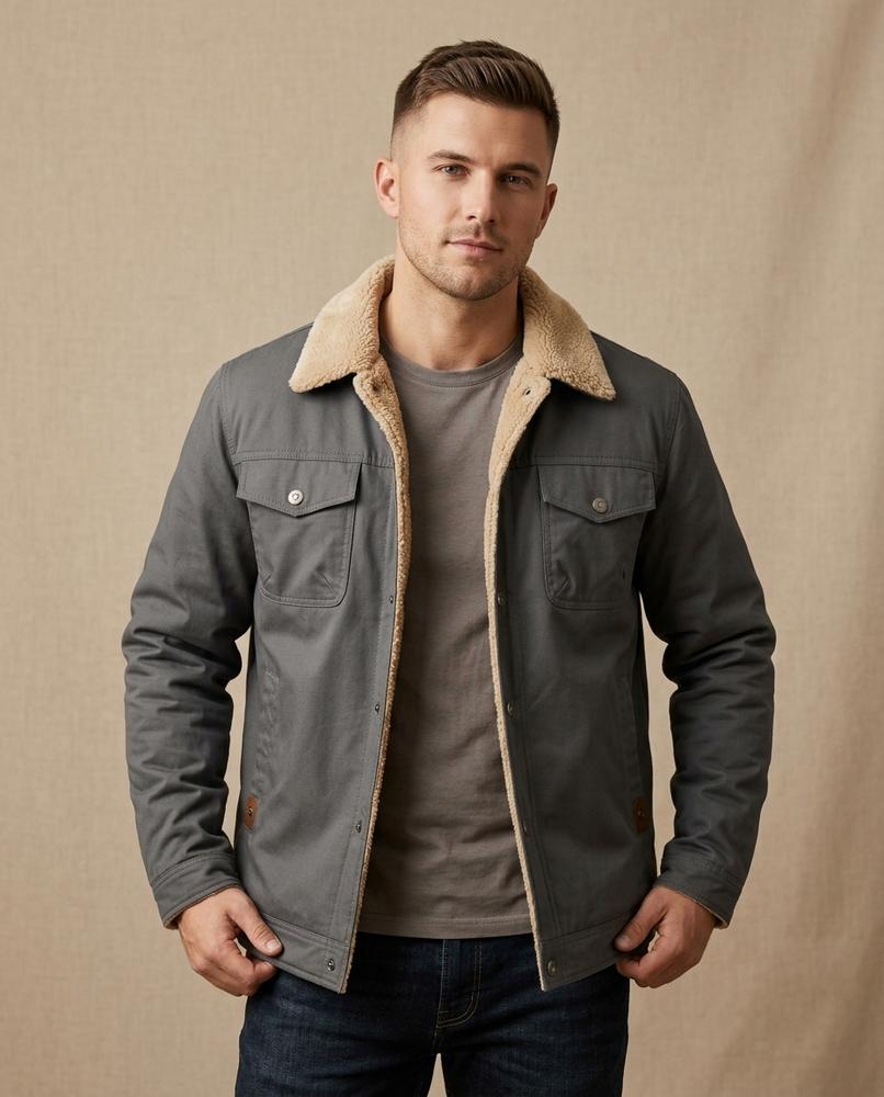 Lands Fashion - Kakar | Lined Snap-Button Jacket Men