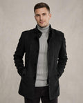 Lands Fashion - Tiral | Wool-Blend Funnel-Neck Coat Men