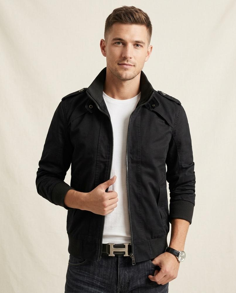 Lands Fashion - Vetir | Zip-Up Stand-Collar Jacket Men