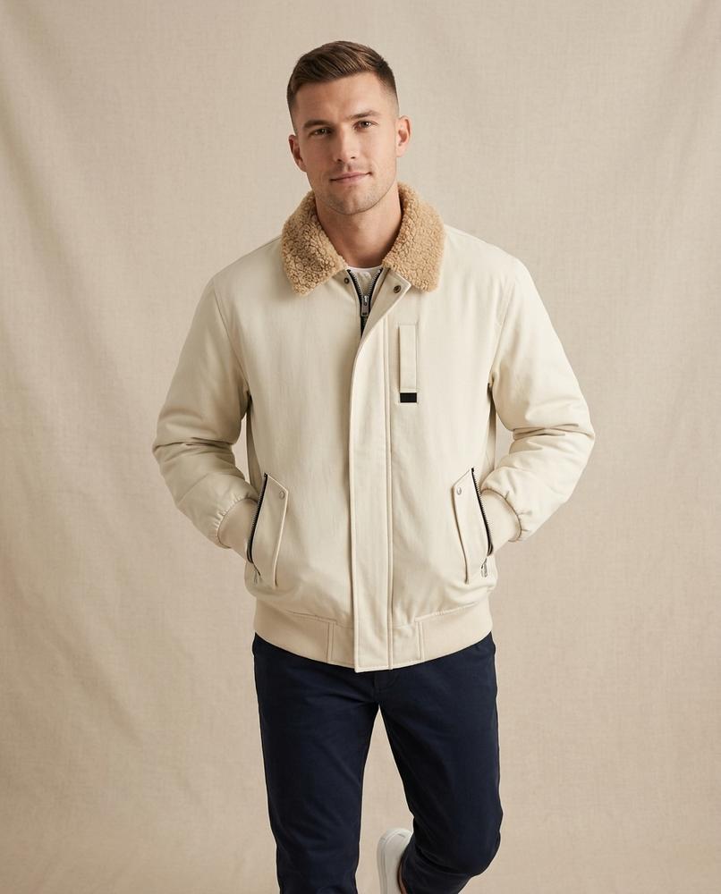 Lands Fashion - Vasil | Sherpa-Collar Padded Jacket Men