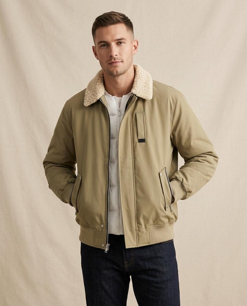 Lands Fashion - Vasil | Sherpa-Collar Padded Jacket Men