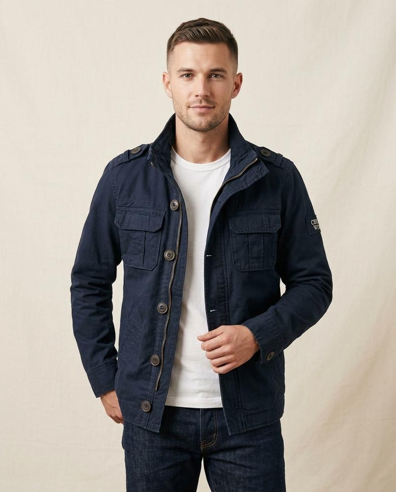 Lands Fashion - Elral | Cotton Stand-Collar Jacket Men