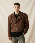 Lands Fashion - Dalan | Faux Suede Asymmetrical Zip Jacket Men