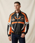 Lands Fashion - Kesol | Faux-Leather Color-Block Leather Jacket Men