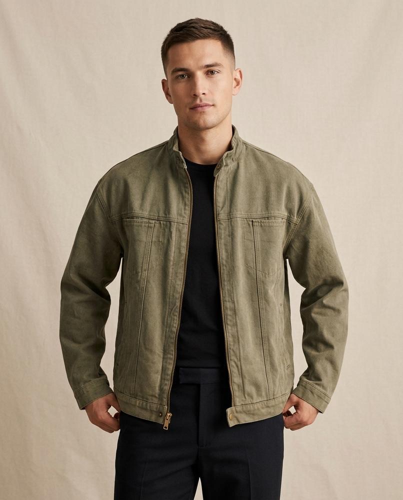 Lands Fashion - Lamon | Zip-Up Stand-Collar Jacket Men