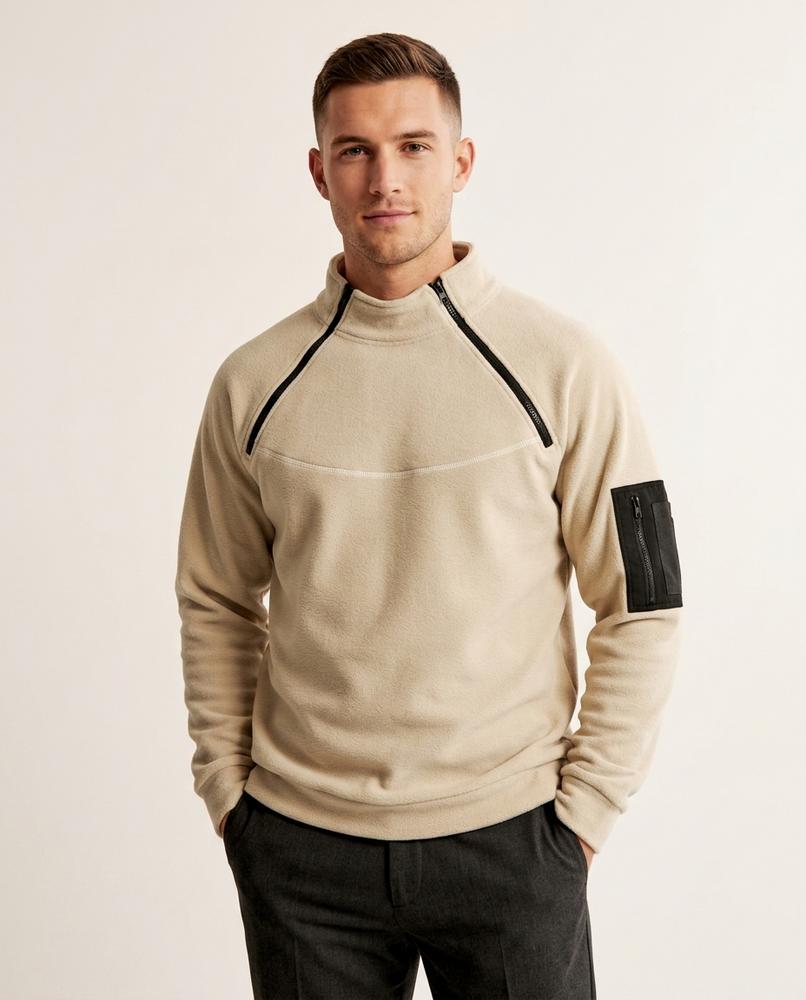 Lands Fashion - Vimar | Fleece High-Collar Sweatshirt Men