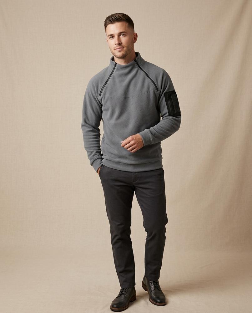Lands Fashion - Vimar | Fleece High-Collar Sweatshirt Men