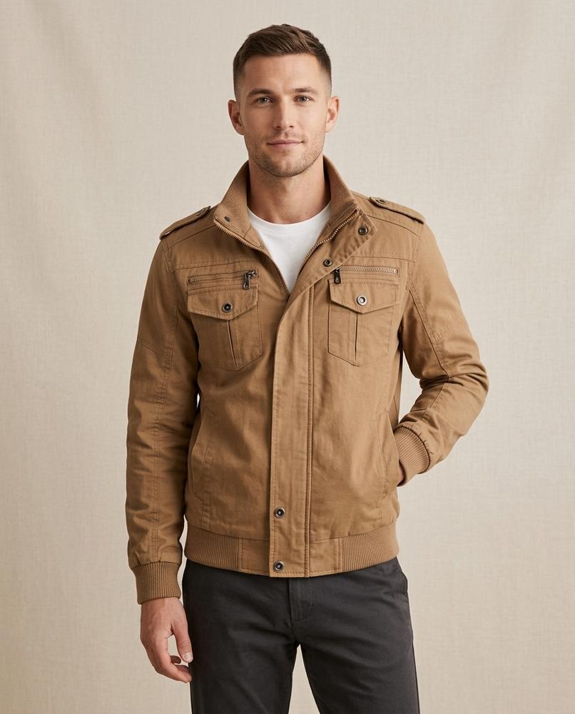 Lands Fashion - Veken | Multi-Pocket Zip-Up Jacket Men
