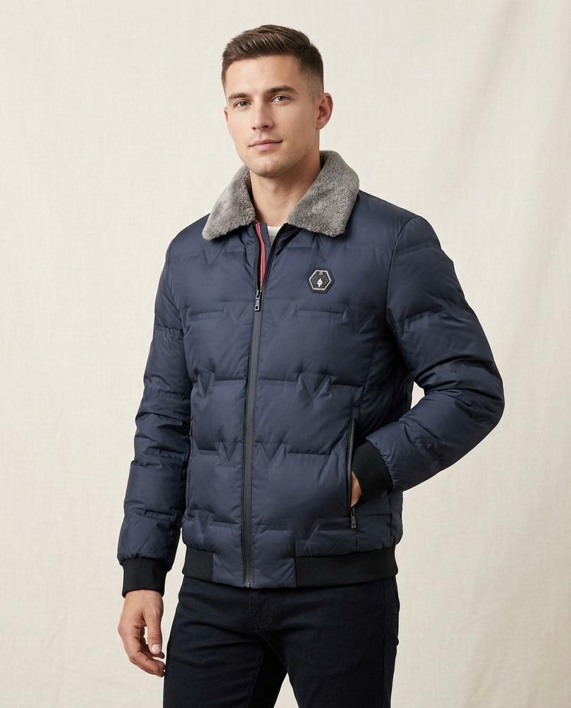 Lands Fashion - Nolom | Padded Faux-Fur Collar Jacket Men