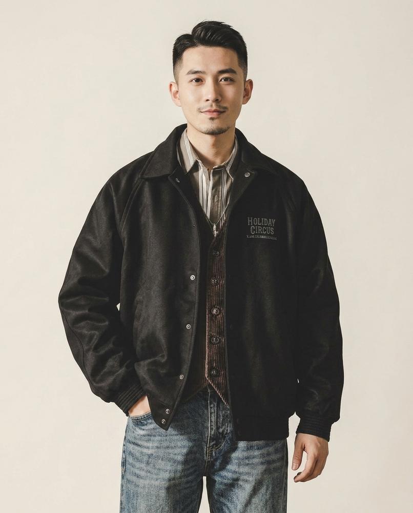 Lands Fashion - Kehal | Sueded Snap-Button Jacket Men
