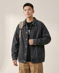 Lands Fashion - Davan | Washed Relaxed Fit Denim Jacket Men