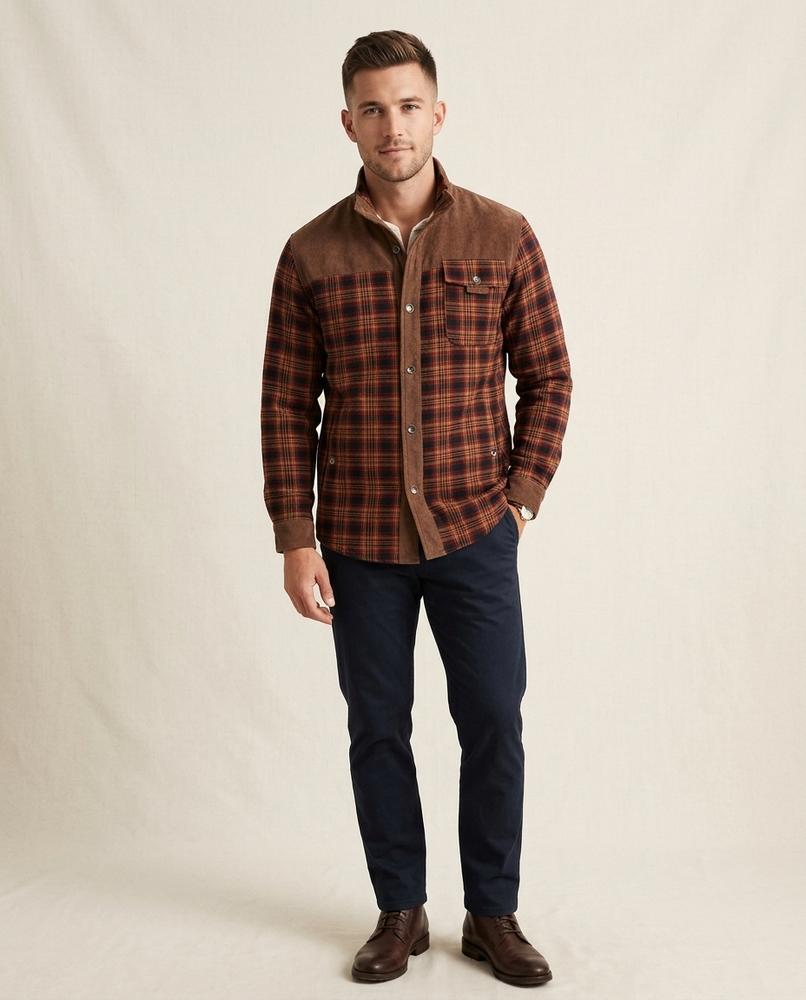 Lands Fashion - Ravar | Plaid Fleece-Lined Jacket Men