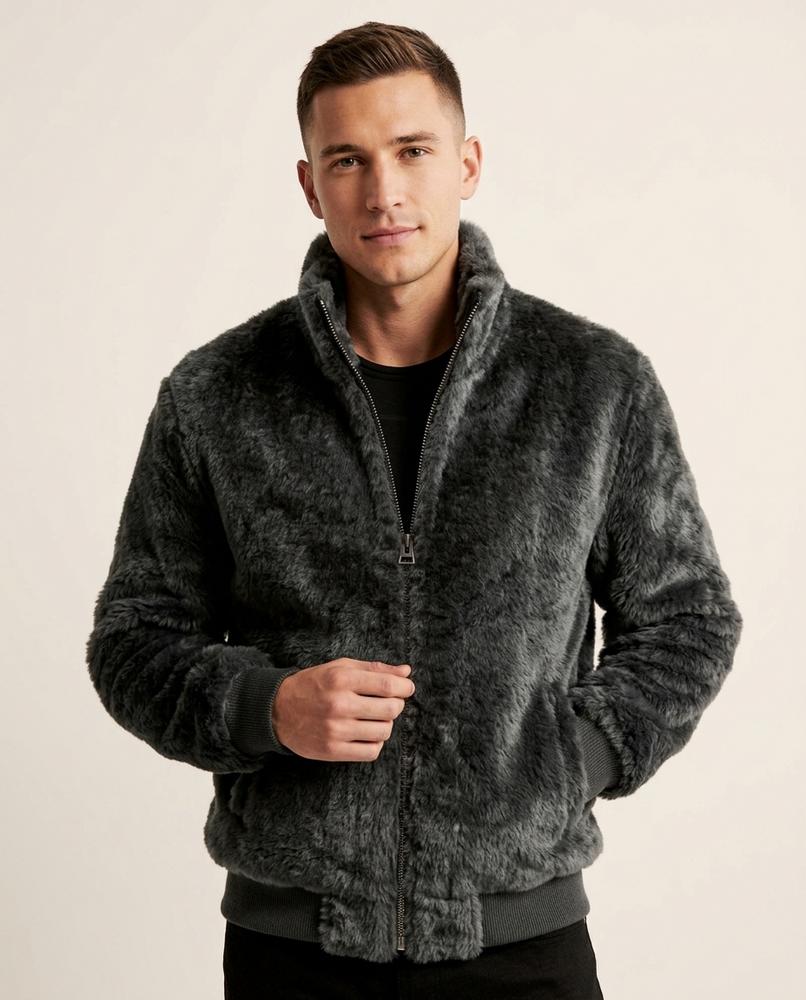 Lands Fashion - Elsol | Faux Fur Zip-Up Jacket Men