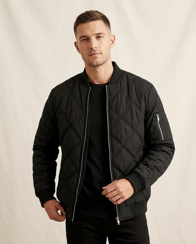 Lands Fashion - Loral | Quilted Zip-Up Jacket Men