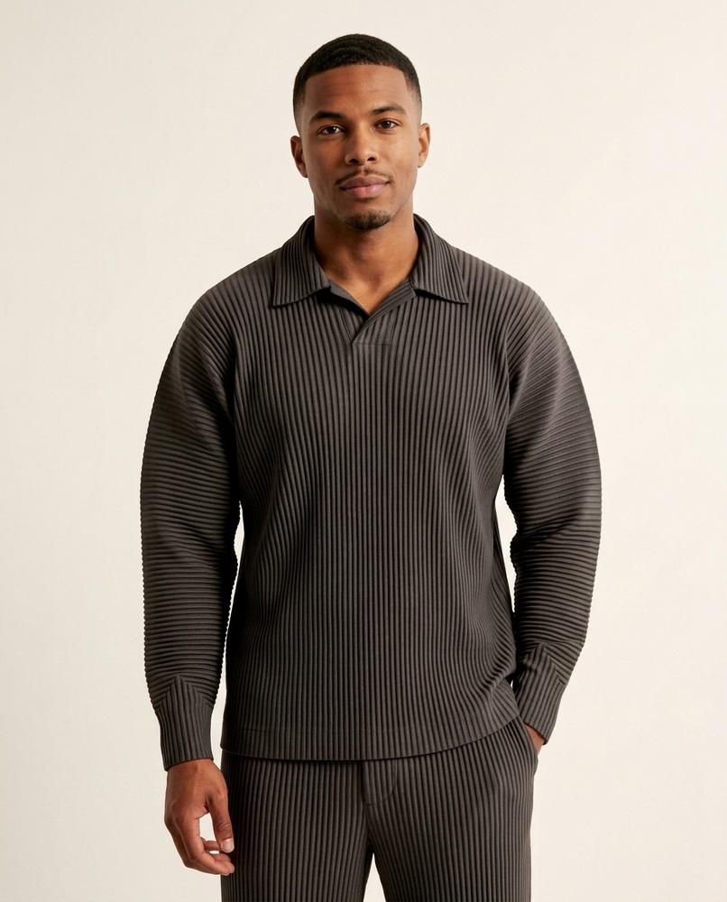Lands Fashion - Cokis | Pleated Long-Sleeved Shirt Men