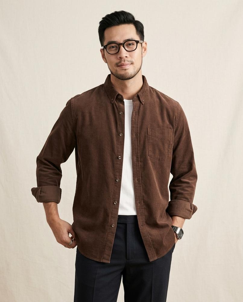 Lands Fashion - Vasun | Corduroy Button-Down Shirt Men