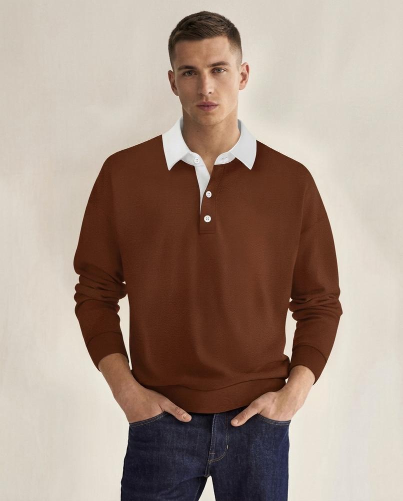 Lands Fashion - Zimim | Contrast Collar Knitted Sweater Men