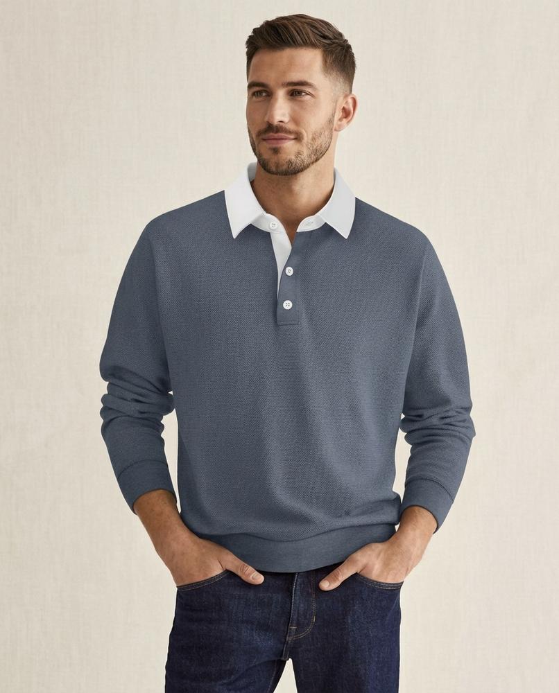 Lands Fashion - Zimim | Contrast Collar Knitted Sweater Men