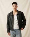Lands Fashion - Libum | Faux-Leather Zip-Up Jacket Men