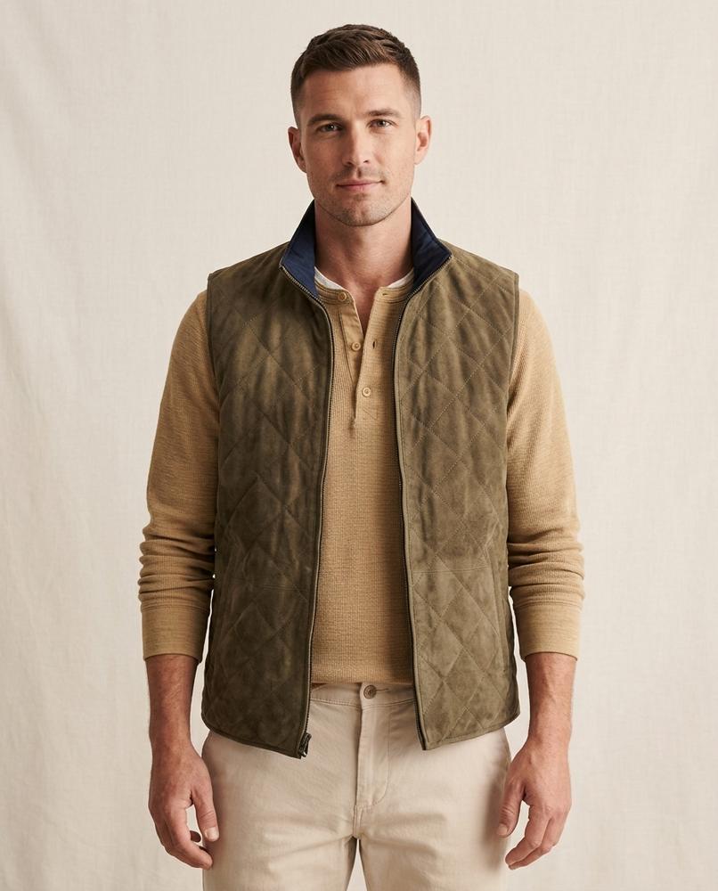 Lands Fashion - Aulor | Quilted Sueded Vest Men